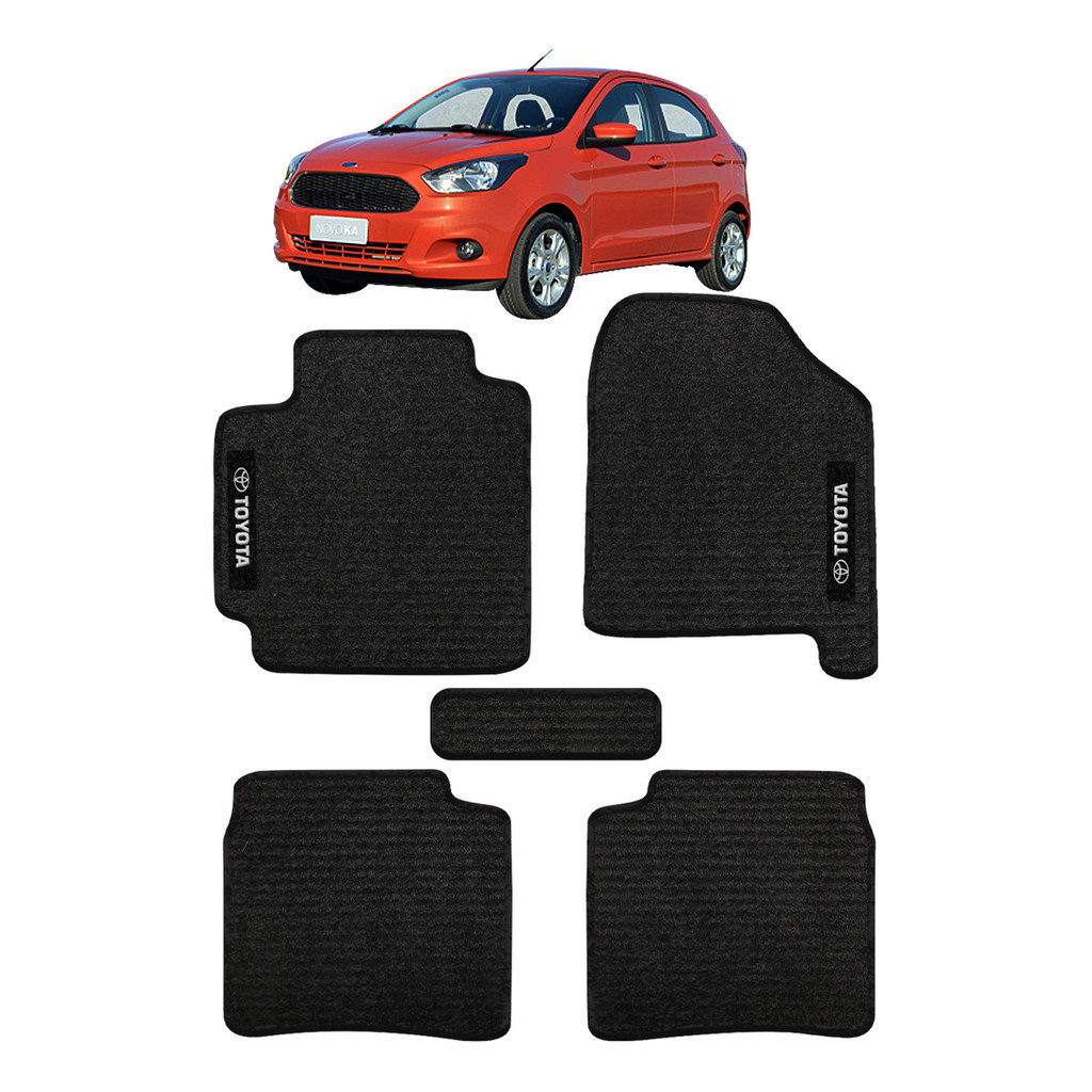 Kit de tapetes 5 peças específico Etios Hatch 2017 18 ... 20 2021 Carpete Preto