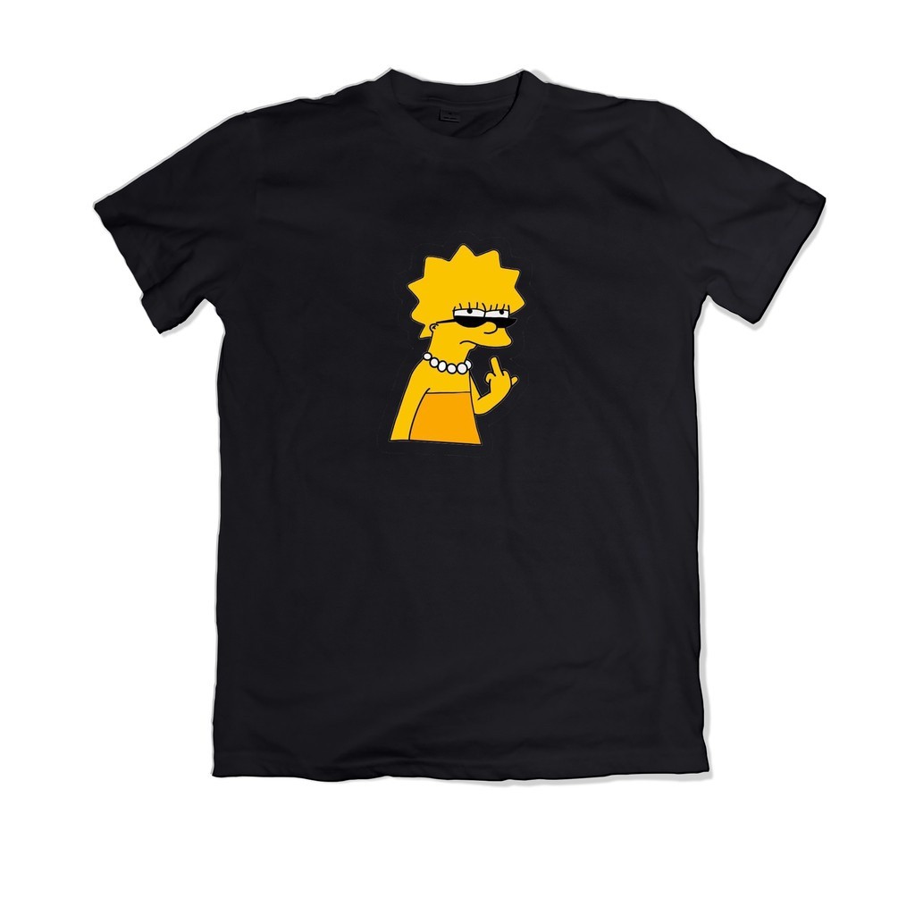 Camiseta Lisa Simpsons Dedo do Meio Bart Homer Fuck You