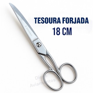 Tesoura Forjada Tecidos leves e pesados 18cm Aço Inox Profissional em Oferta na Shopee