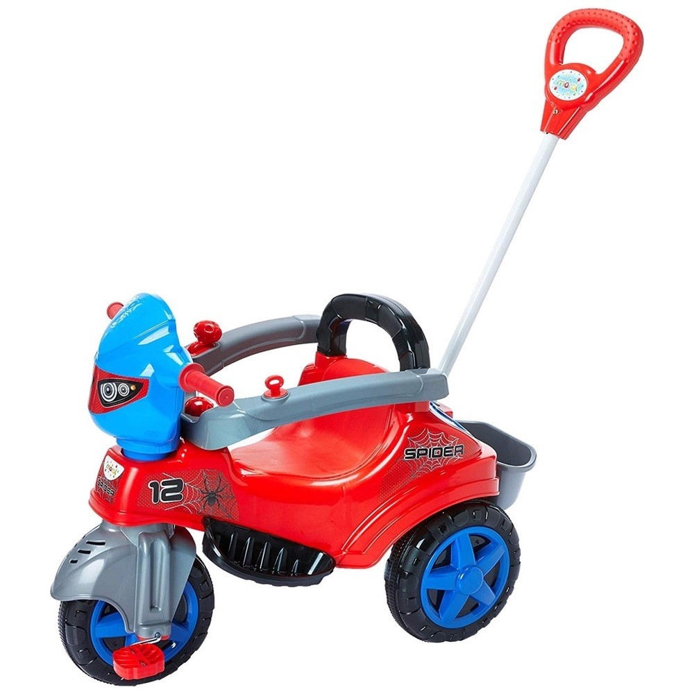 Triciclo Passeio e Pedal Infantil Maral Baby City Spider - Mom & Baby