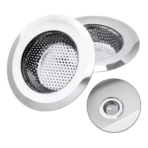 Kit 3 Ralo Protetor de Pia Aço Inox 5,4cm Ralinho Para Cozinha e Banheiro