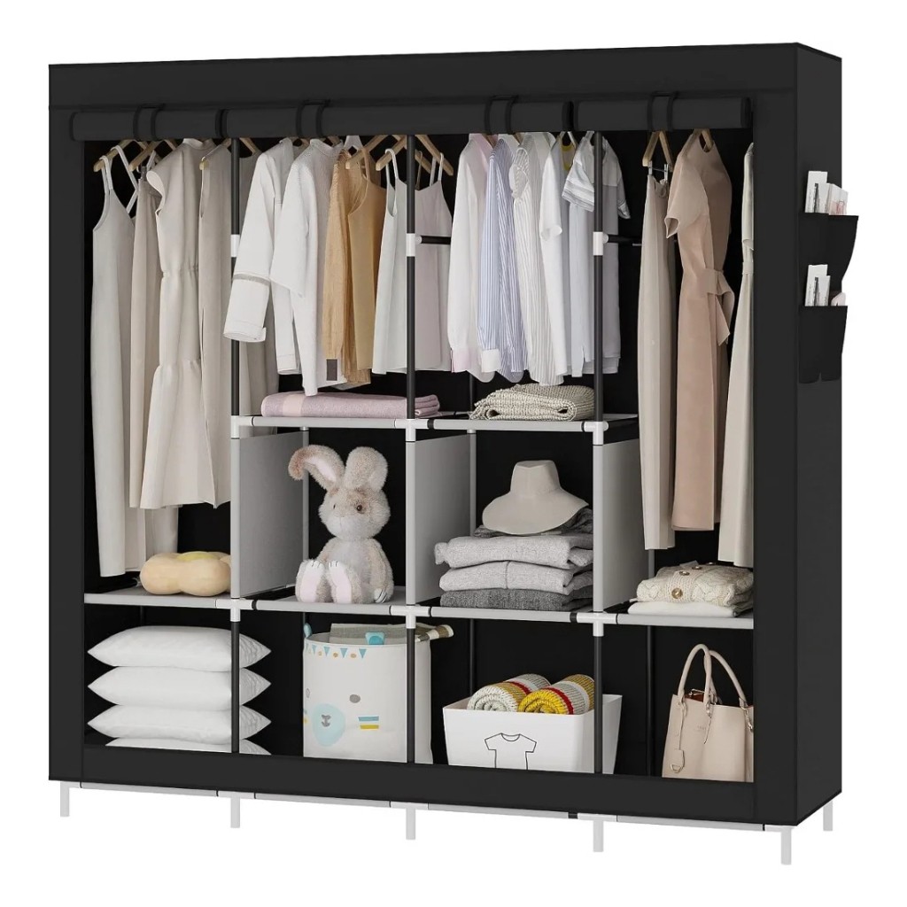 Guarda Roupa Dobrável Grande Closet Organizador de Roupas Sapateira