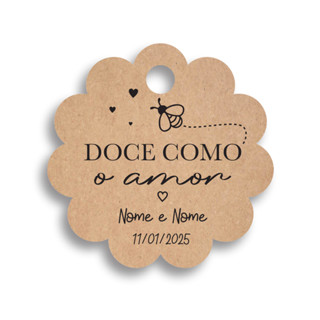 TAG DOCE COMO MEL + 120 ADESIVOS COM CORAÇÃO em Oferta na Shopee