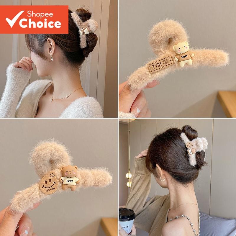 Garra De Cabelo Com Clipe De Felpuda – Acessórios Fofos Para Mulheres , Grampos Da Moda , Mais Vendidos