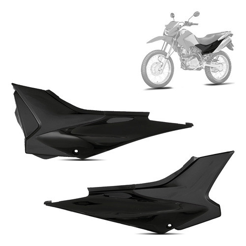 Kit Tampa Lateral e Sub Tampa Preto 2011 A 2014 Moto Nxr Bros 150 Ks Es Esd