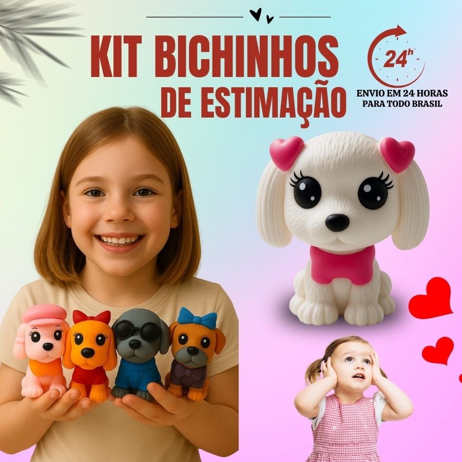 Miniaturas Cachorrinhos Pets Mini Dogs de Brinquedo Animais de Estimação Diversão Colecionáveis