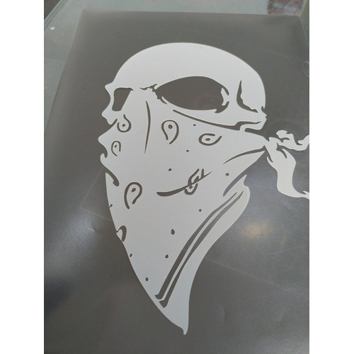 Stencil Caveira Mexicana Com Bandana 2r16