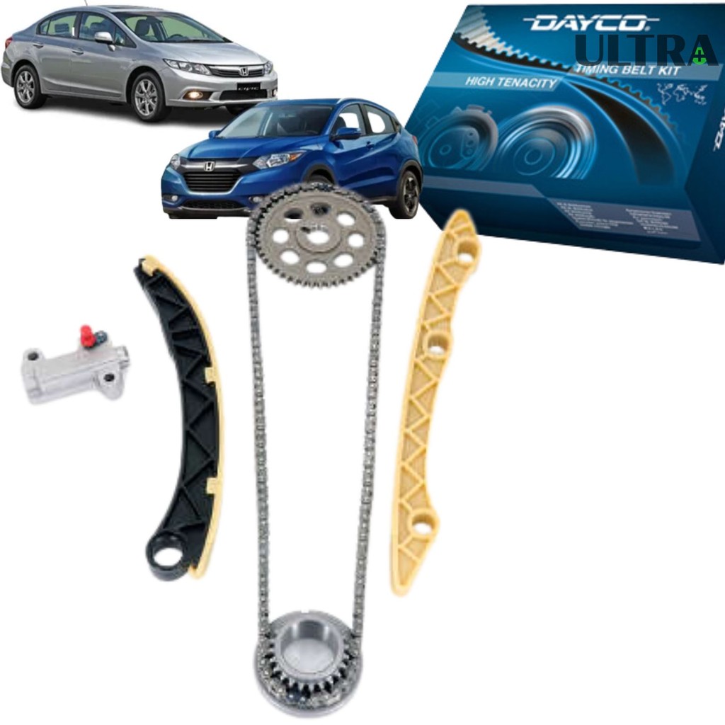 Kit Corrente Comando Distribuição Motor para Honda Civic HRV 1.8 16V (Dayco KTC1208) em Oferta na Shopee