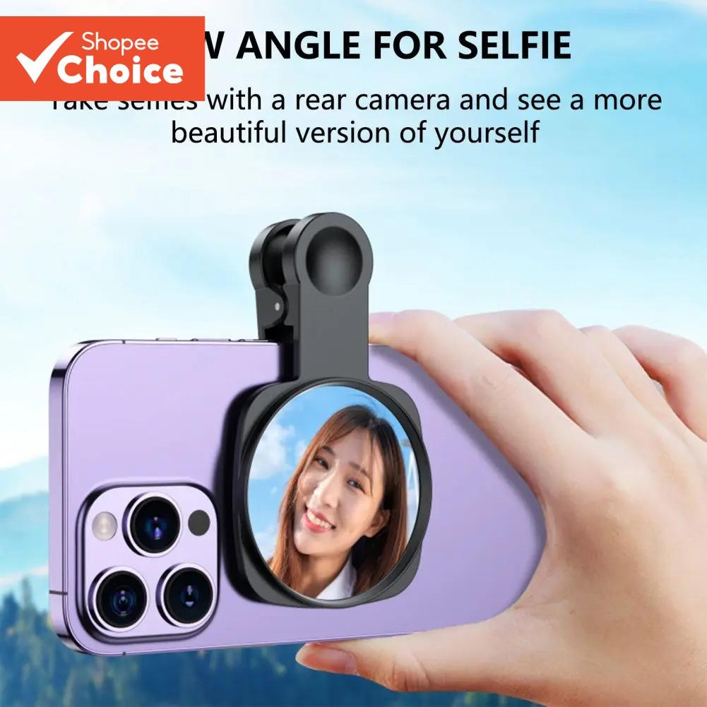 Kit de clip de reflexo espelho de câmera para selfie com pano à prova de poeira