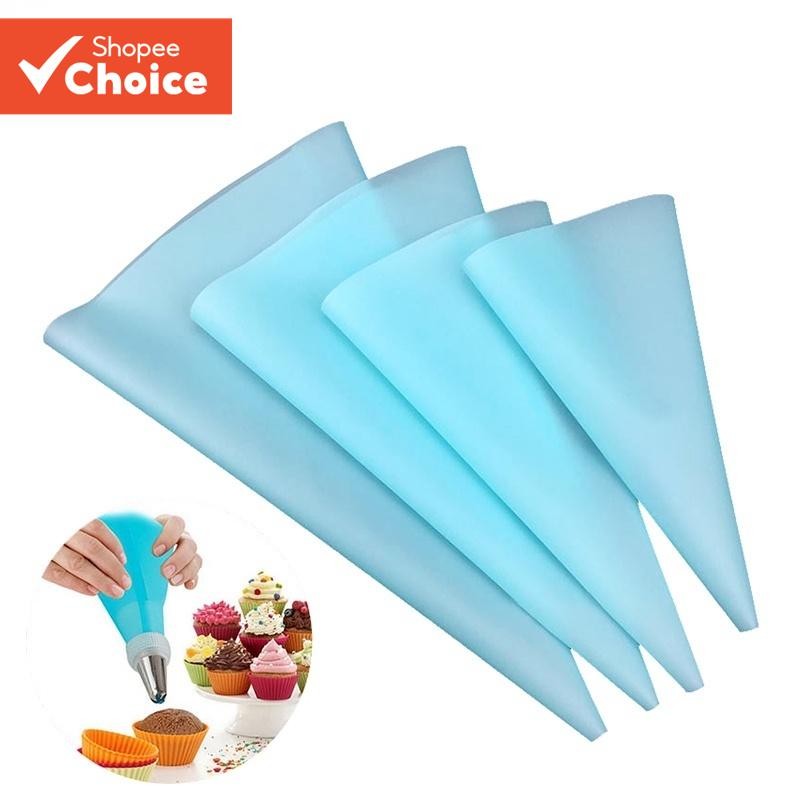 Novo Saco de Confeitaria de Silicone para Decoração de Bolos com Bicos de Recheio e Ferramentas de Decoração de Pastéis.