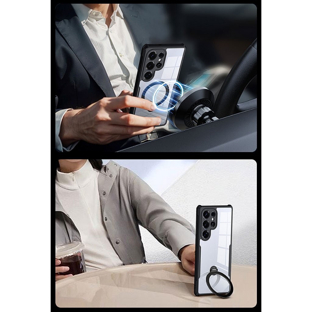 Capa protetora Xundd com suporte magnético para Samsung Galaxy S24Ultra S25Ultra S23+/S24+ S23FE/S24FE S25/S22 - detalhe