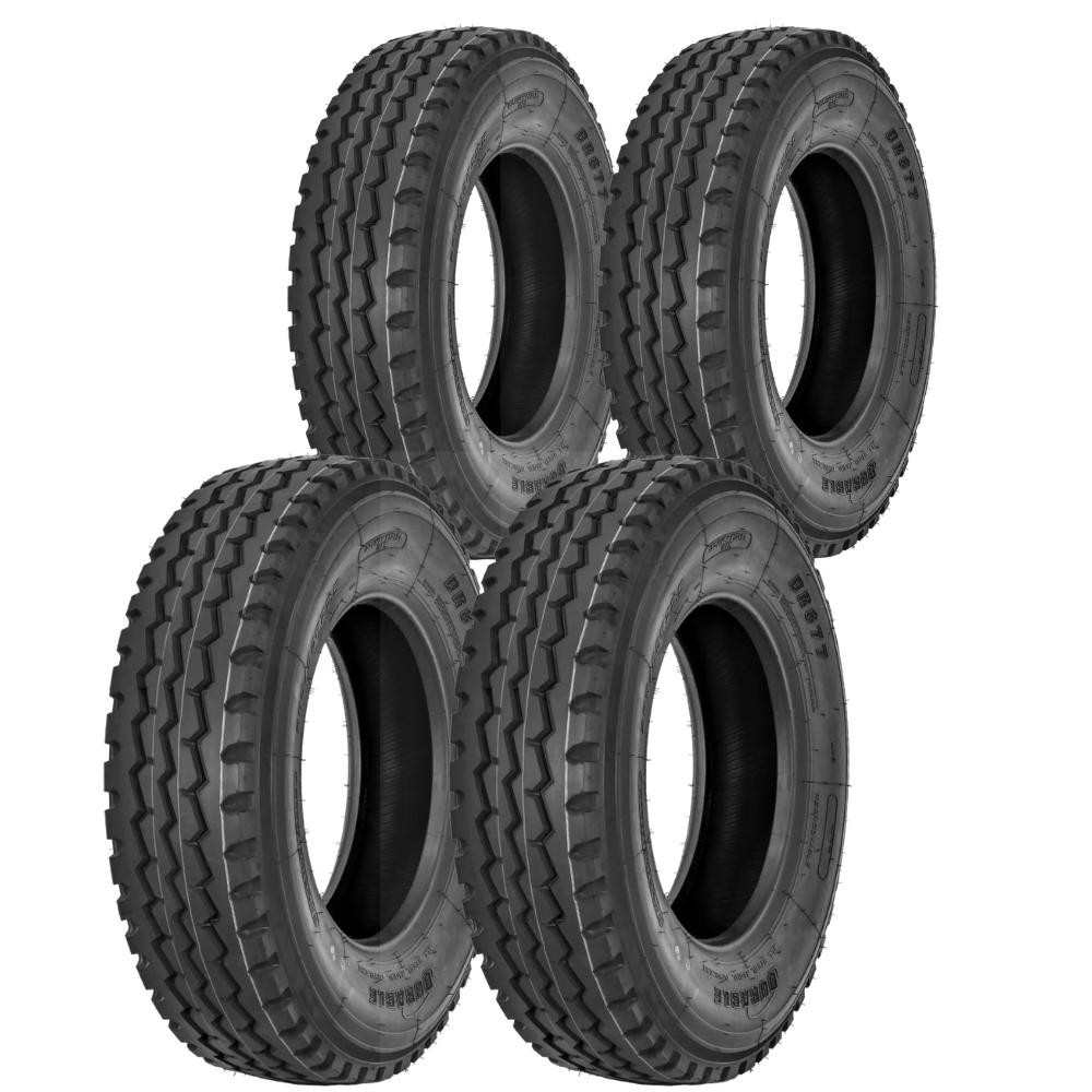 Kit 4 Pneus 275/80R22.5 Liso Misto 16 Lonas 149/146M DR877 Durable em Oferta na Shopee