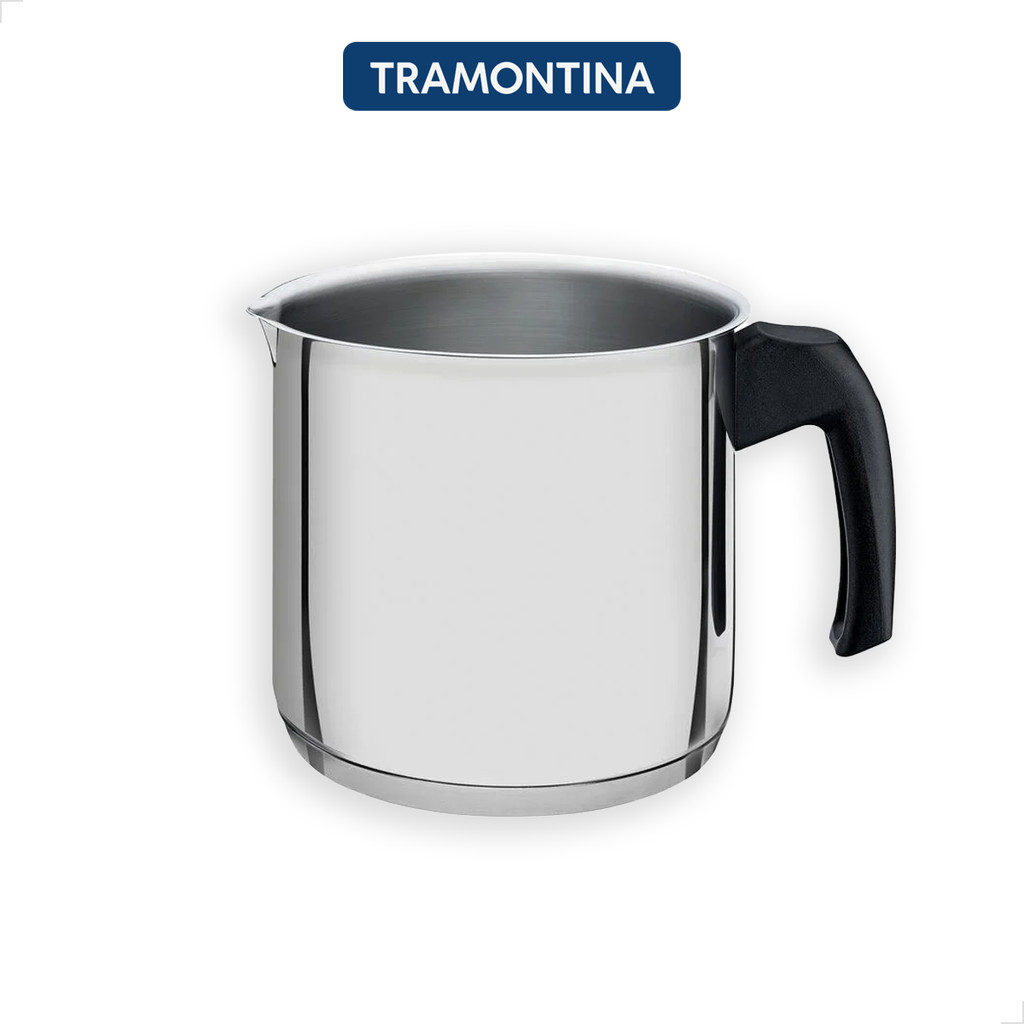 Panela Fervedor Caneco Leiteira Tramontina Allegra Fundo Triplo Indução Aço Inox 14cm 2L Cabo de Baquelite 62932140 - Home & Living
