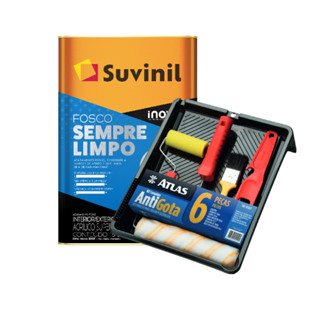 Tinta Fosco Sempre Limpo Branco Neve 18L + Kit Pint 6 Pçs Suvinil em Oferta na Shopee
