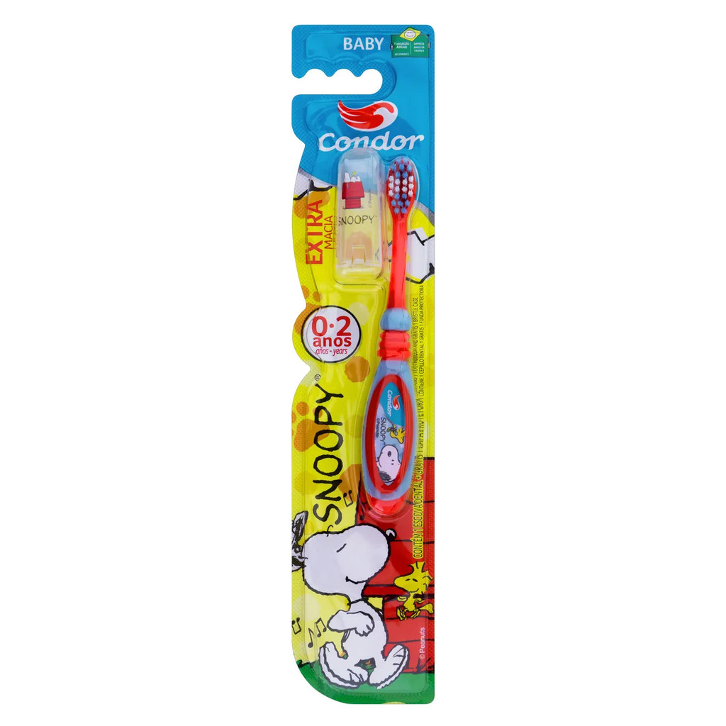 Escova Dental Extramacia Snoopy Condor Baby Cabeça P em Oferta na Shopee