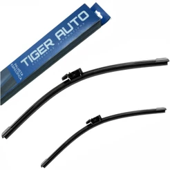 Par Palhetas Silicone Limpador Parabrisa Dianteiro Tiger Auto Ecosport 2013 a 2018 e KA 2014 a 2018