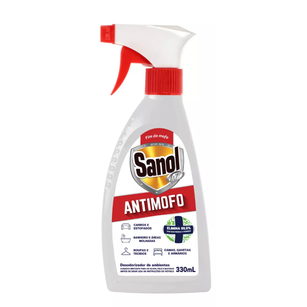 Anti Mofo A7 Sanol 330 ml Spray – Elimina Odores e Protege Seu Ambiente