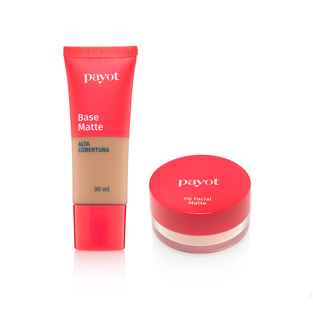 Kit Base Alta Cobertura Cor 5.0 + Pó Facial Cor Matte2 Chérie Payot