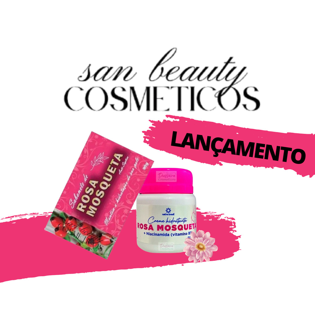 Kit Rosa Mosqueta Sabonete + Creme Hidratante Clareador Natural de Pele (2 itens) em Oferta na Shopee