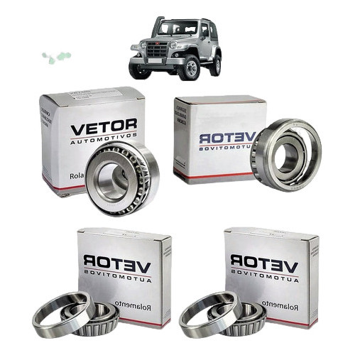 Kit 4 Rolamento Diferencial Traseiro S10 4x2 4x4 1997 A 2011