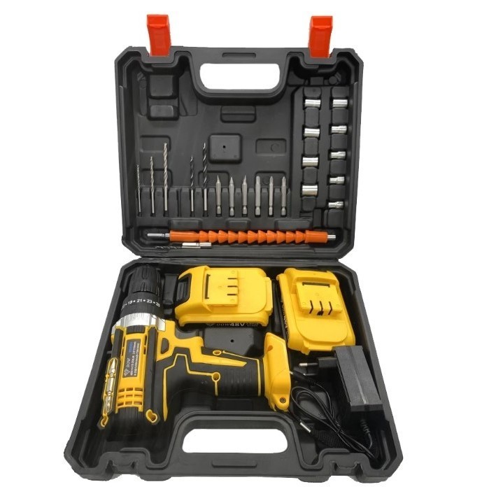 Kit Furadeira E Parafusadeira Sem Fio Maleta 24v 2 Bateria