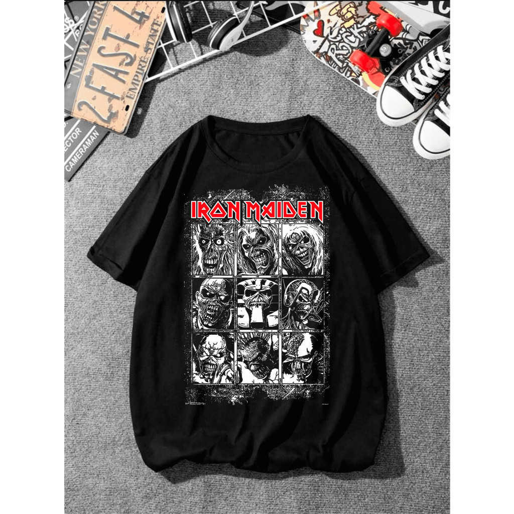 Camiseta Banda de Rock Camisa Iron Maiden - Envio Mais Rápido do Brasil