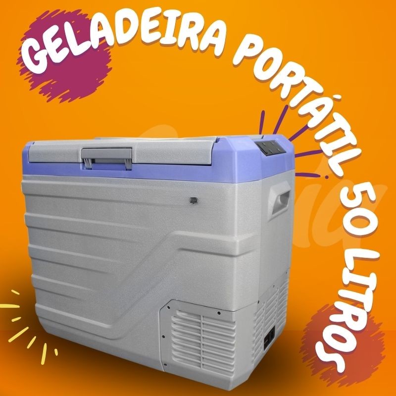 Geladeira Caminhão Portátil 50 Litros 12v 24v 110v 220v