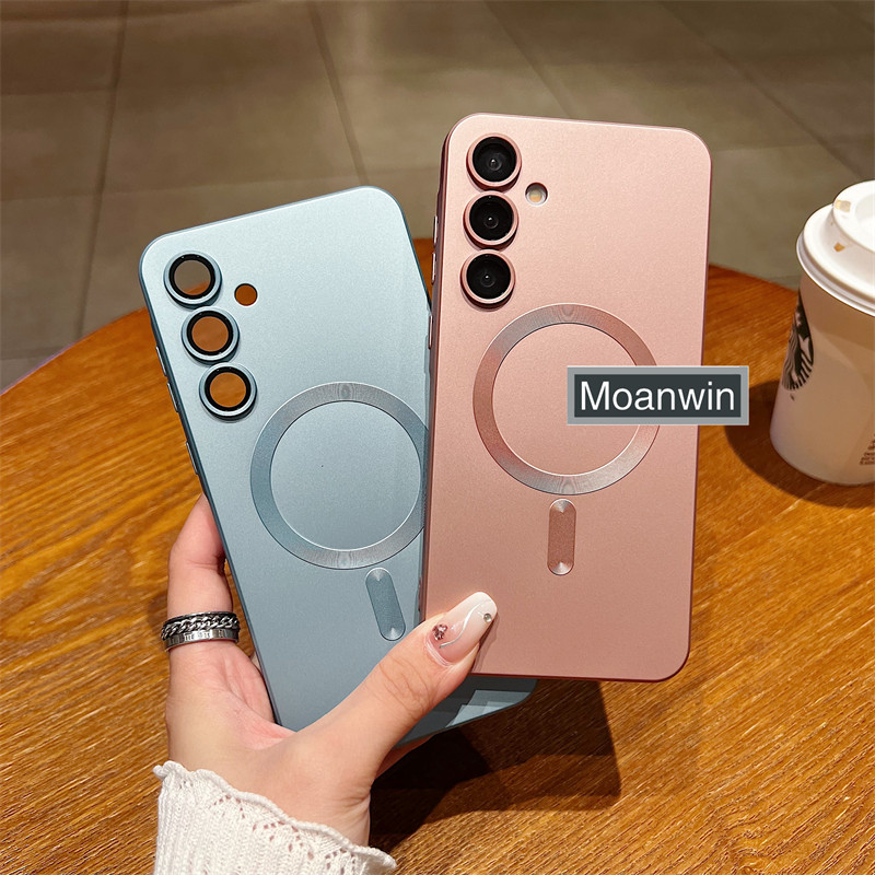 Capa De Telefone Magnética Fosca Para Samsung A56 A55 A54 A53 A36 A35 A34 A26 A25 A24 A16 A15 A14 A06 A05S Absorvente De em Oferta na Shopee