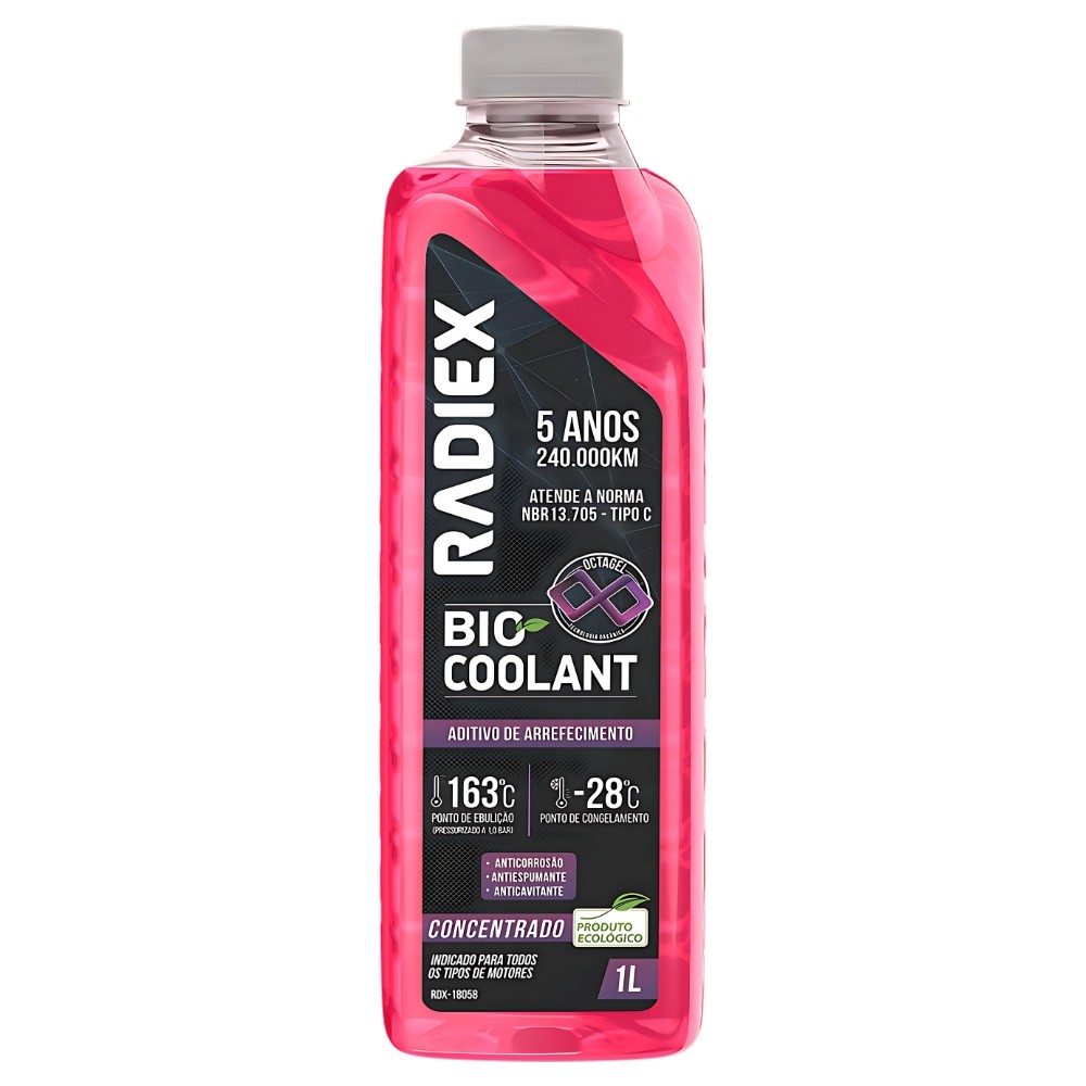 Aditivo Radiador Biocoolant 1l Concentrado Rosa