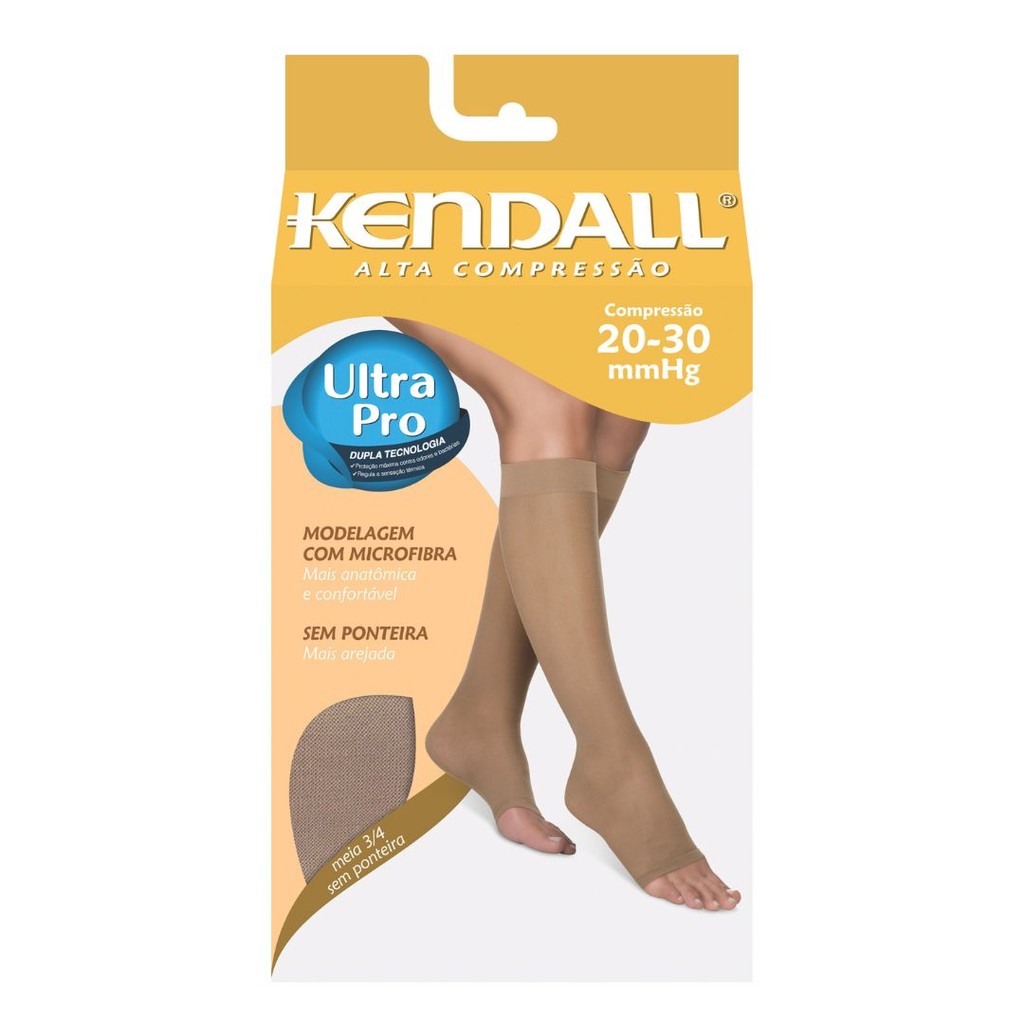 Meia Kendall 1881 Alta Compressão 3/4 Sem Ponteira (20-30mmHg)