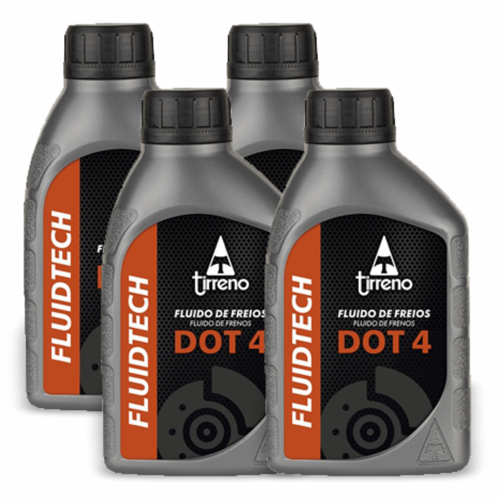 KIT 4 UNIDADES OLEO FREIO DOT 4 TIRRENO 500ML