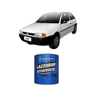 TINTA POLIESTER BRANCO GEADA  95 VW (L8020/021)900ML LAZZUDUR em Oferta na Shopee