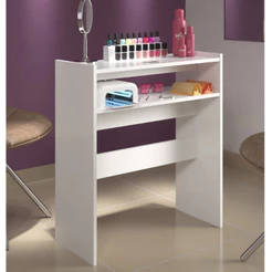 Mesa P/Manicure Carrinho Auxiliar Prateleira De Esmaltes