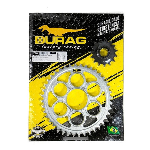 KIT COROA E PINHÃO DURAG DUCATI MULTISTRADA 1200 10-17 15/40 525 AÇO 1045