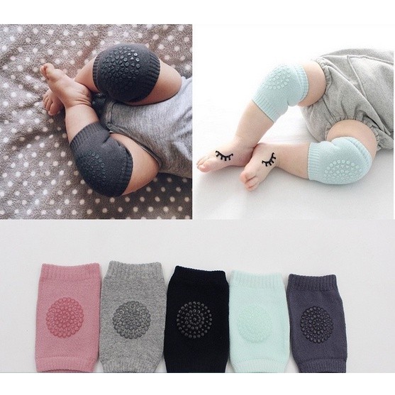 Kit 1/ 2 Pares Joelheira Bebe Engatinhar Infantil Proteção Para Joelhos Crianças Meias GA-253