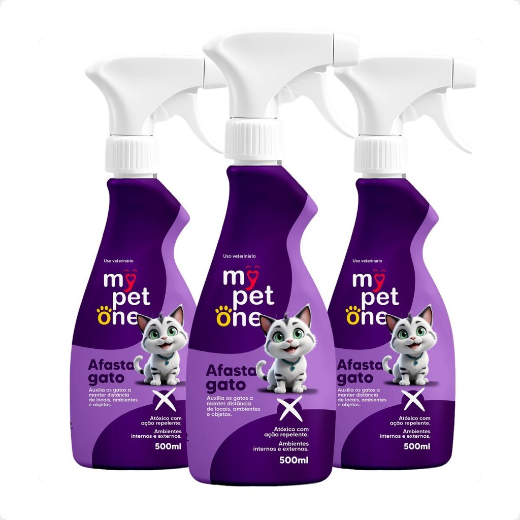 Kit 3 Afasta Gato Mypetone - 500mL