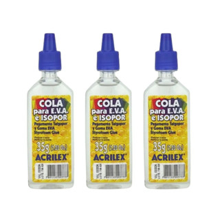 Cola Eva E Sopor 35G Acrilex 3 unidades em Oferta na Shopee