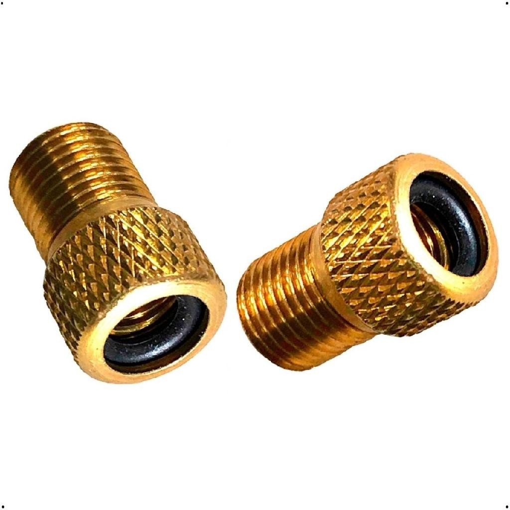 Par Bico Adaptador Válvula Presta Câmara De Ar Fino P/grosso em Oferta na Shopee