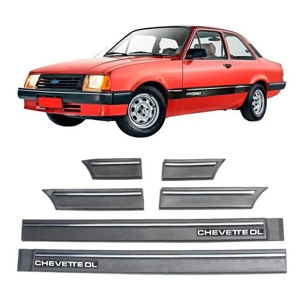 Jogo Friso Lateral Chevette Dl 87 88 89 90 92 93 94 Adesivo