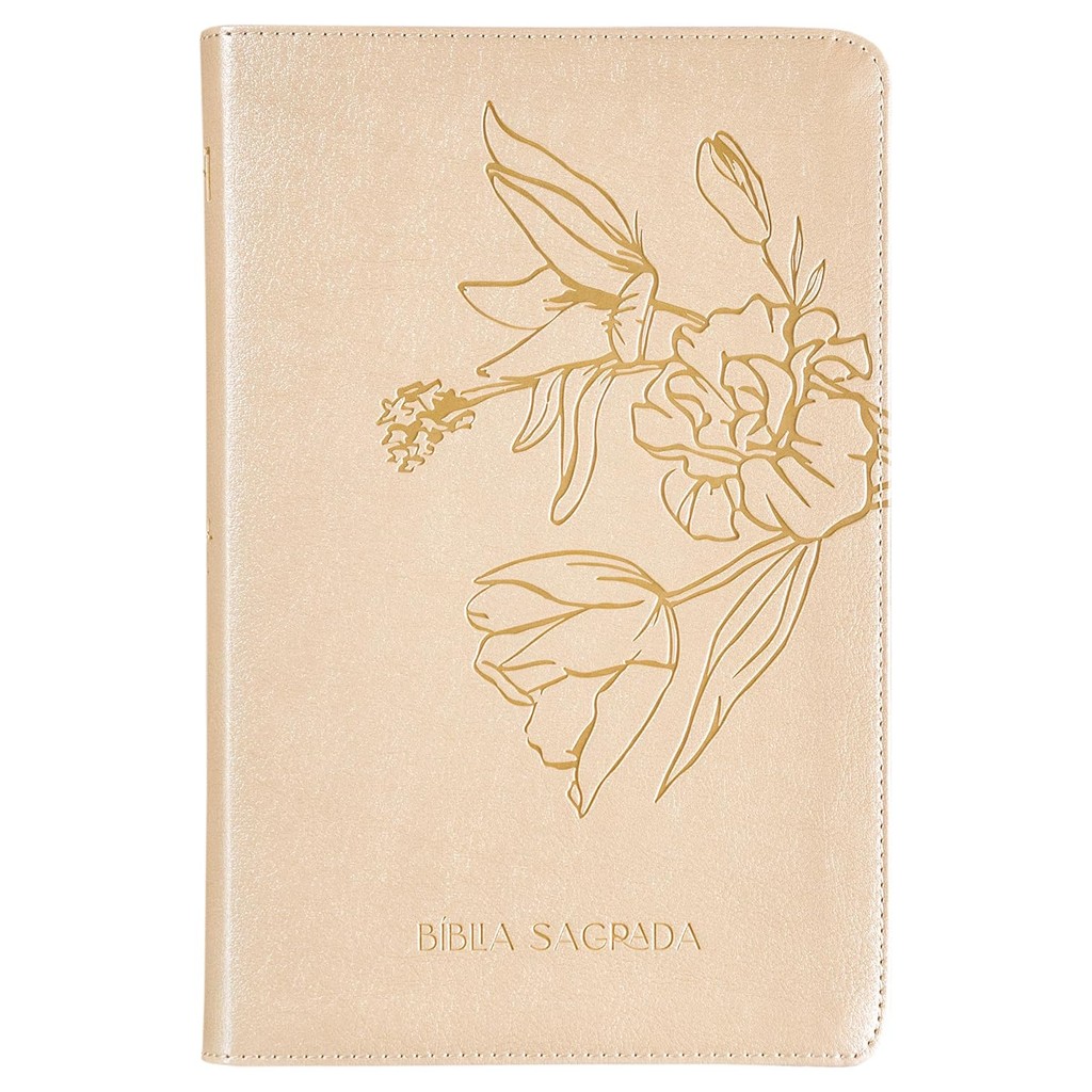 Bíblia The Purpose Book | A21 | Capa Couro Soft Flores Bege - Books & Magazines
