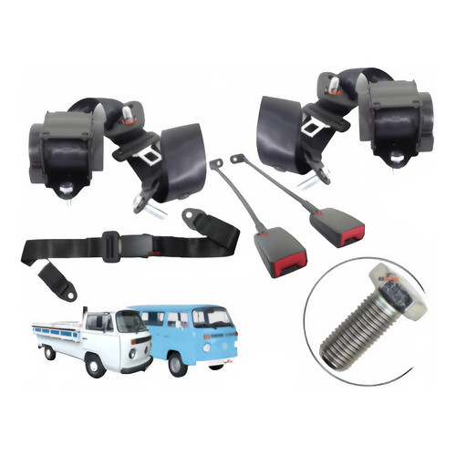 Kit Cinto De Segurança 3 Bancos Dianteiros Vw Kombi Pick-up
