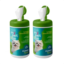 Kit 2 Lenço Umedecido Filhotes Mypetone - 75 Unidades