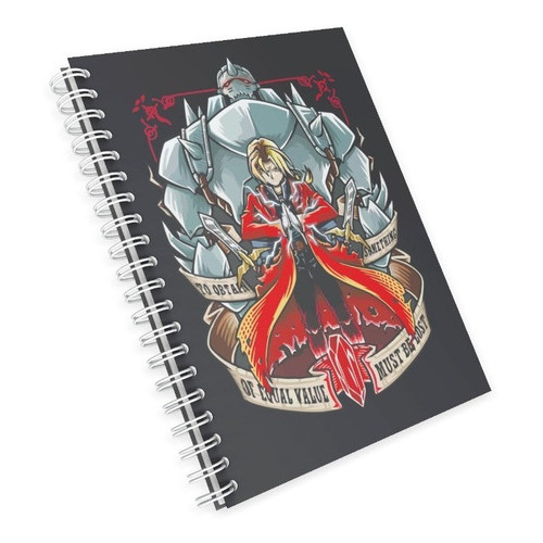 Caderno Universitário Full Metal Alchemist Anime 1, 10 e 15 Matérias Escolar Capa Dura Animes  Desenhos