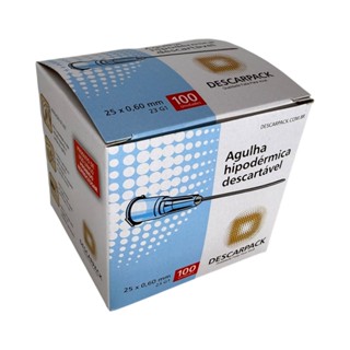 Agulha Hipodérmica 25x60 Caixa c/100 Descarpack em Oferta na Shopee