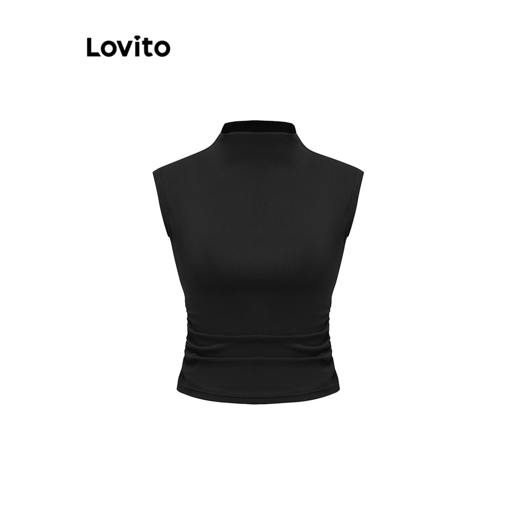 Lovito Regata Casual Lisa Básica Macia E Confortável Para Mulheres L87ED249 - Women Clothes