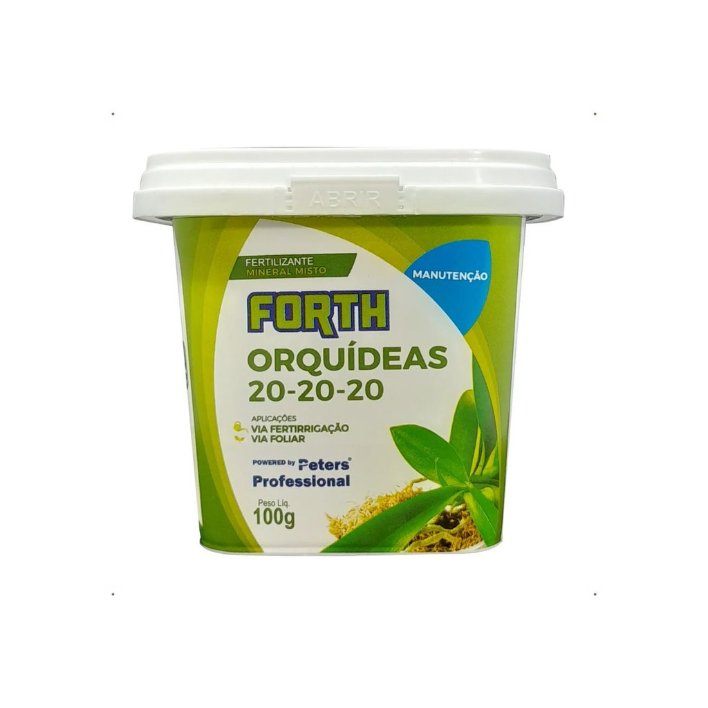 Adubo Fertilizante 100g Forth Orquídeas Manutenção 20-20-20 em Oferta na Shopee