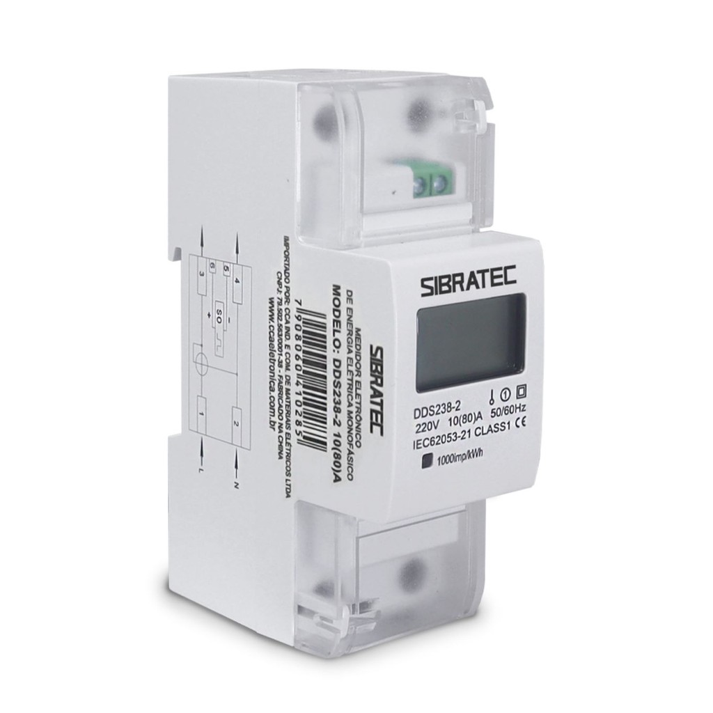 Medidor De Energia (kwh) Monofásico Medição Direta Até 80A