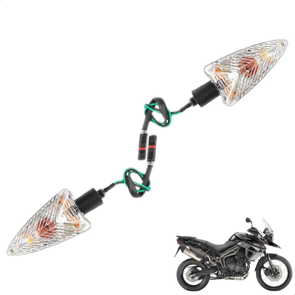 PAR DE PISCAS SETAS COMPLETO PARA TIGER 800 COXIM CURTO EMBUS