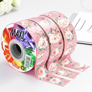Fita Floral Amor Sem Fim Rosa Maxi Albano 32mmX100Metros Laço Presente Embalagem Decoração em Oferta na Shopee