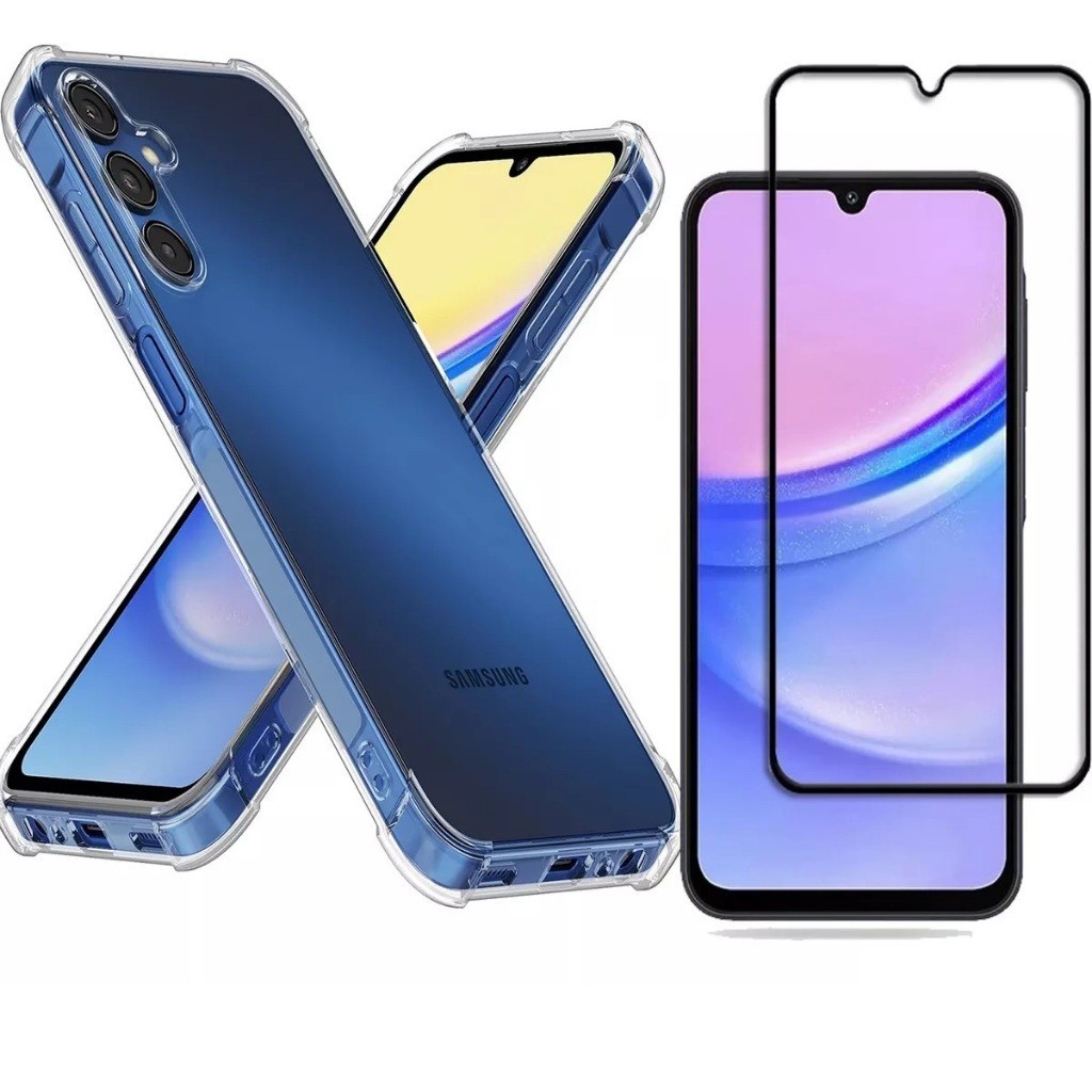 Capa Capinha Case Anti Impacto + Película de Vidro 3D para Sansung Galaxy A15